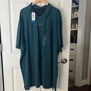 NWT Nautica Men's Deep Teal Polo Shirt Sz 5XL
